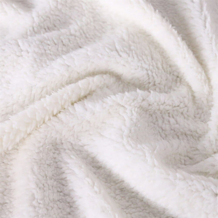 Hooded Blanket Luxury Sherpa Fleece Hoodie Black Golden