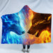 Hooded Blanket Microfiber For Adults Kids Moon Eclipse