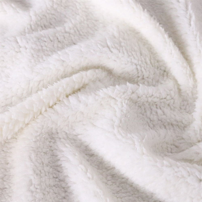Hooded Blanket Microfiber Pita Lavash Sherpa Fleece