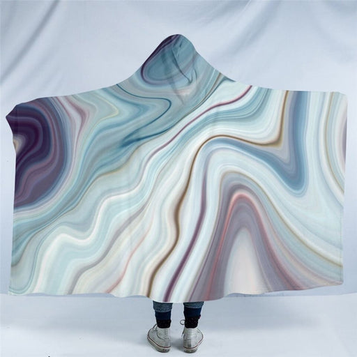 Hooded Blanket Trendy Microfiber Sherpa Rock Stone Wearable