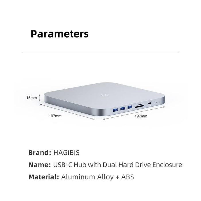 Hub For Mac Mini M1 With Hdd Enclosure 2.5 Sata Nvme M.2 Ssd