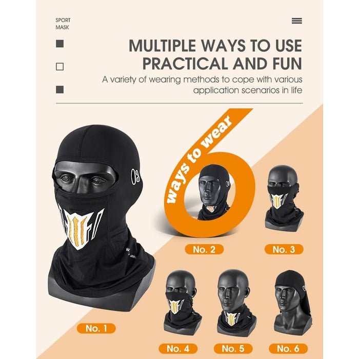 Ice Silk Fabric Balaclava Face Mask For Outdoor Sport