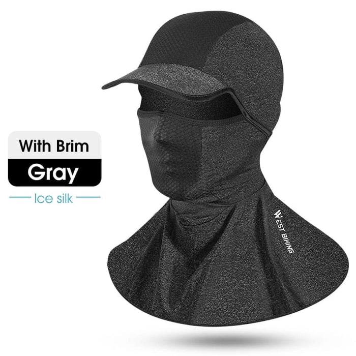 Ice Silk Fabric Balaclava Face Mask For Outdoor Sport