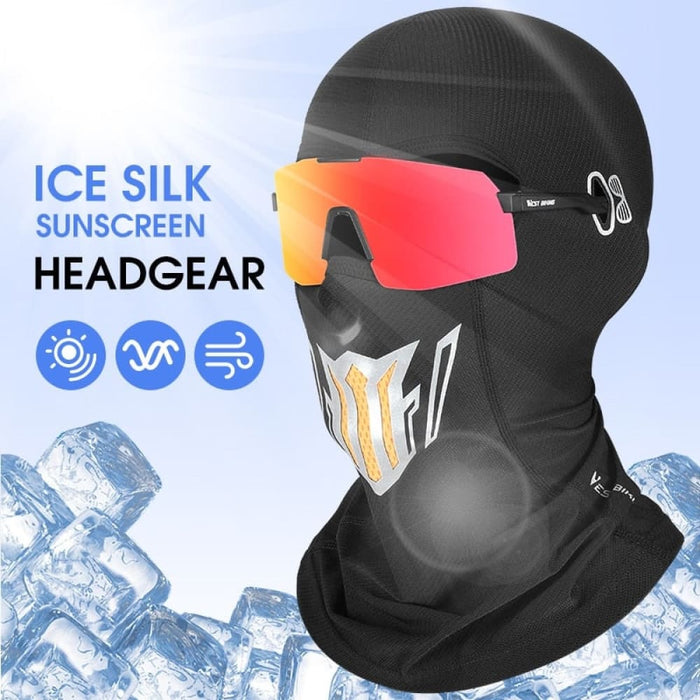 Ice Silk Fabric Balaclava Face Mask For Outdoor Sport