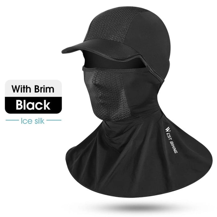 Ice Silk Fabric Balaclava Face Mask For Outdoor Sport