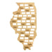 Illinois State Of Usa Wine Cork Map Sign Wooden Cutout Wall