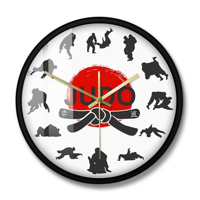 Japanese Martial Arts Judo Wall Clock Boys Room Jiu-jitsu