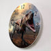 Jurassic King T-rex Tyrannosaurus Wall Clock Roaring Scene