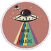 Kids’s Spaceship Print Round Beach Towel