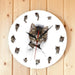 Kittens In Hole Of Paper Cute Kid Room Nursery Wall Clock