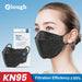 Kn95 Filtering 4 Layers Face Mask 10 Pack Black