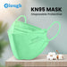 Kn95 Filtering 4 Layers Face Mask 10 Pack Green