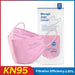 Kn95 Filtering 4 Layers Face Mask 10 Pack Pink