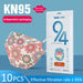 Kn95 Filtering 4 Layers Ladies Printed Mask 10 Pack Mandala