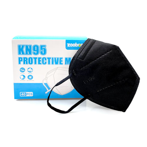 Kn95 Filtering 5 Layers Face Mask 40 Pack Black