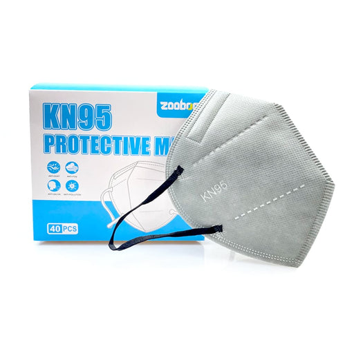 Kn95 Filtering 5 Layers Face Mask 40 Pack Grey