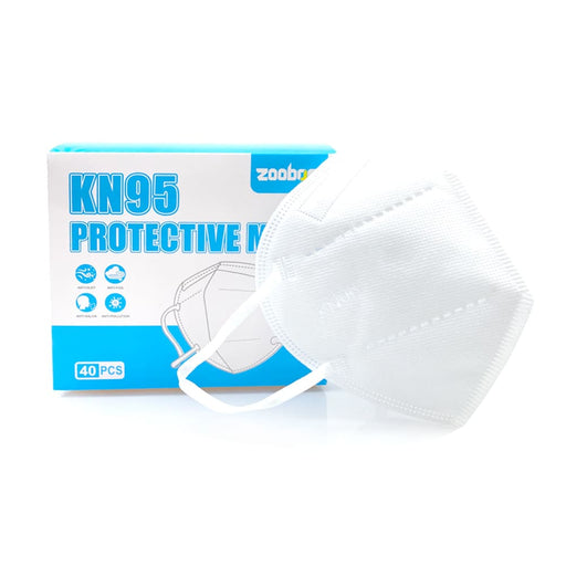 Kn95 Filtering 5 Layers Face Mask 40 Pack White