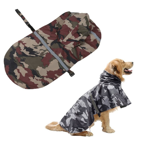 Large Dog Reflective Raincoat