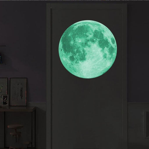 Large Luminous Moon 3d Effect Wall Stickers For Kids Room