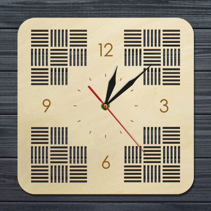 Laser Engraved Wooden Wall Clock