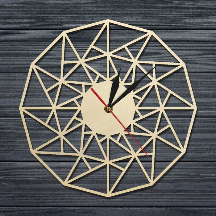 Laser Engraved Wooden Wall Clock