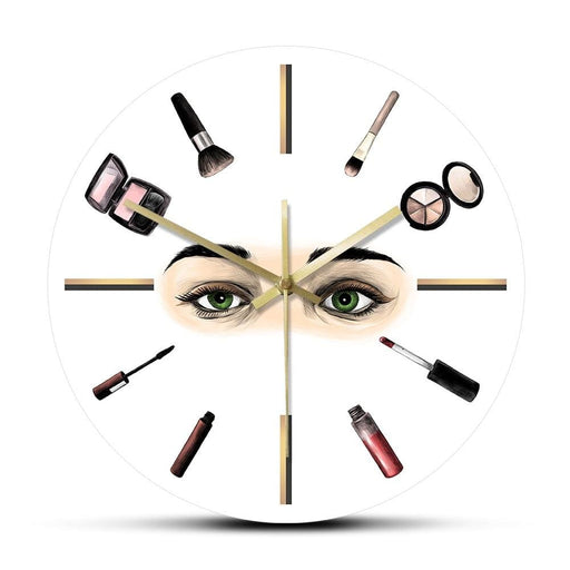 Lash Makeup Tools Beauty Salon Extensions Print Wall Clock