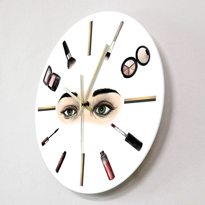 Lash Makeup Tools Beauty Salon Extensions Print Wall Clock