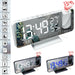 Led Big Screen Mirror Alarm Clock With Projection Display-