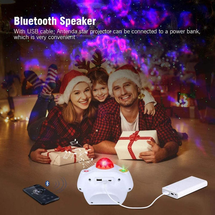 Led Bluetooth Music Starry Sky Ocean Night Light Projector