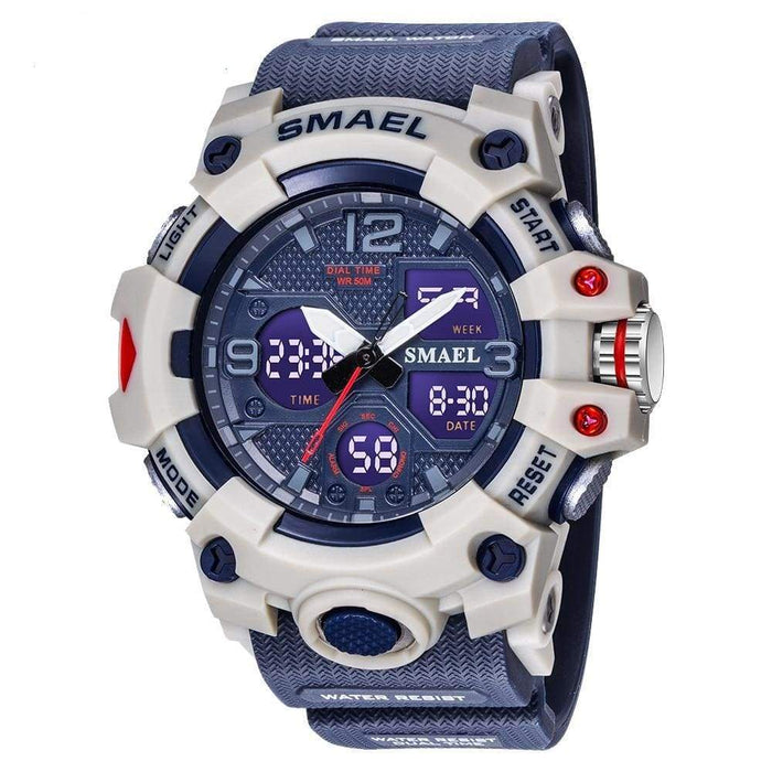 Led Digital Men’s Watch With Dual Time Display