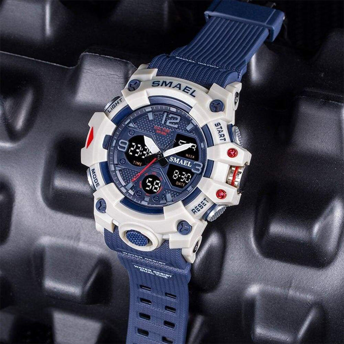 Led Digital Men’s Watch With Dual Time Display