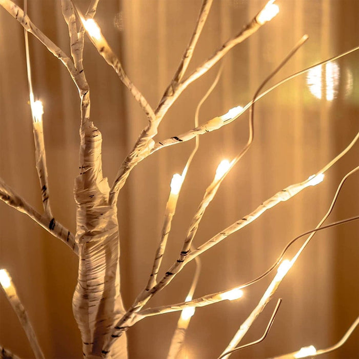 Vibe Geeks Led Illuminated Birch Tree For Home And Holiday