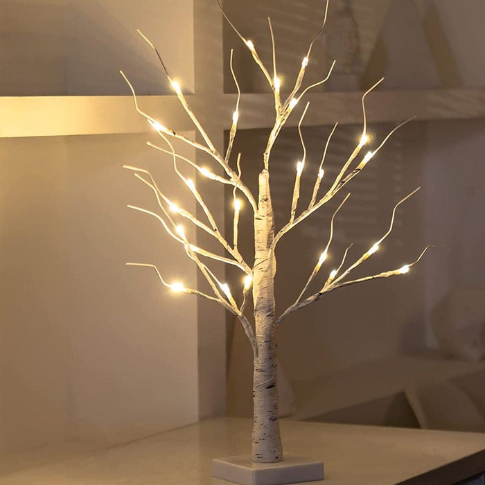 Led Illuminated Birch Tree For Home And Holiday Decoration-