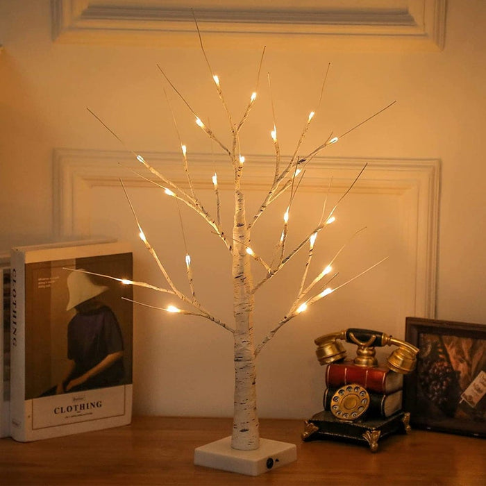 Vibe Geeks Led Illuminated Birch Tree For Home And Holiday