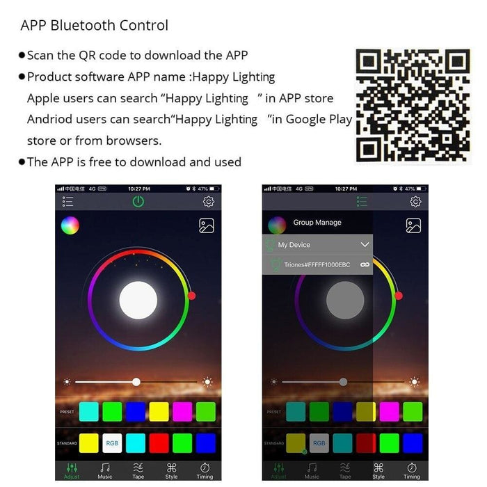 Led Strip 5v Usb Rgb Bluetooth Wireless Smart App Control Pc