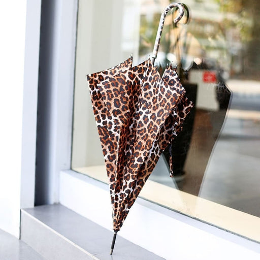 Leopard Print Folding Umbrella