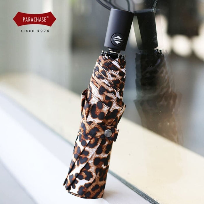 Leopard Print Folding Umbrella