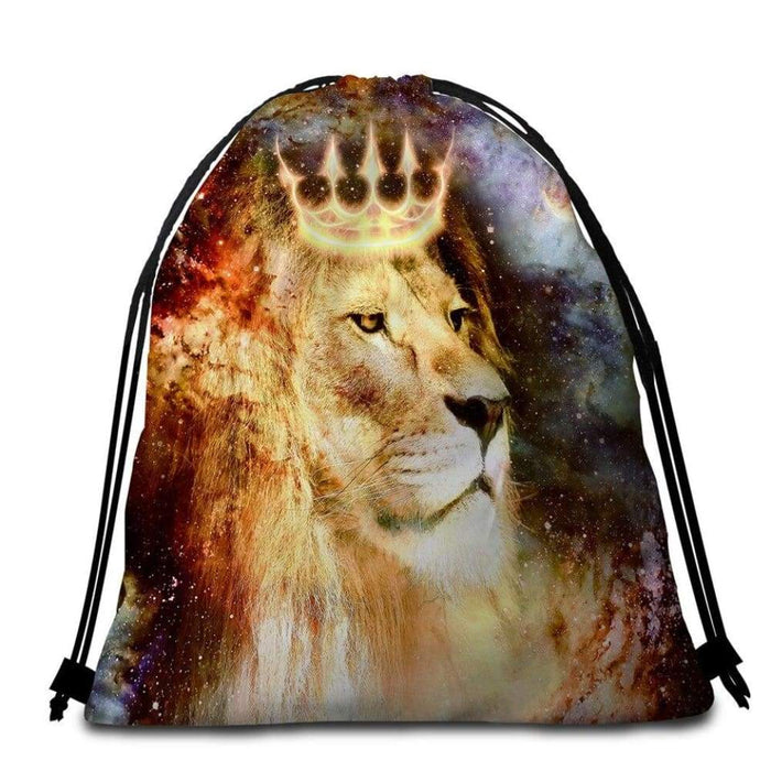 Lion King Print Round Beach Towel