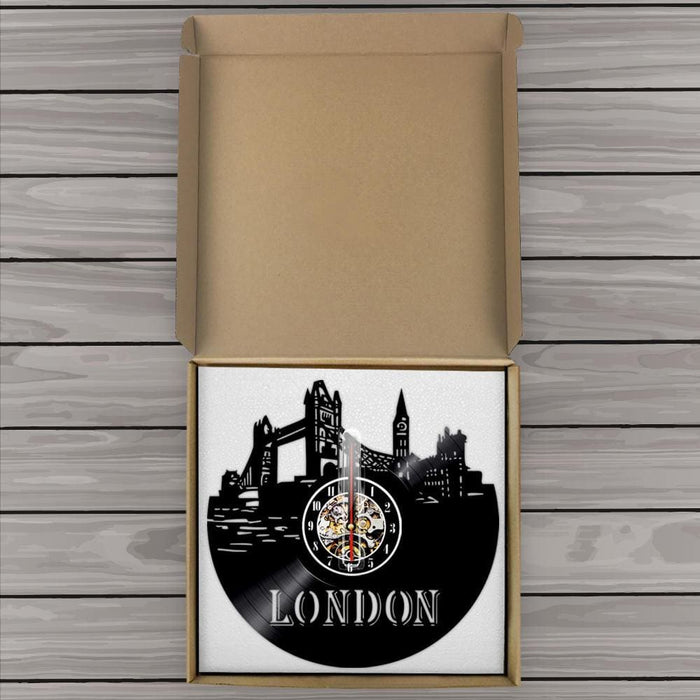 London Skyline Wall Art Led Vinyl Record Clock England