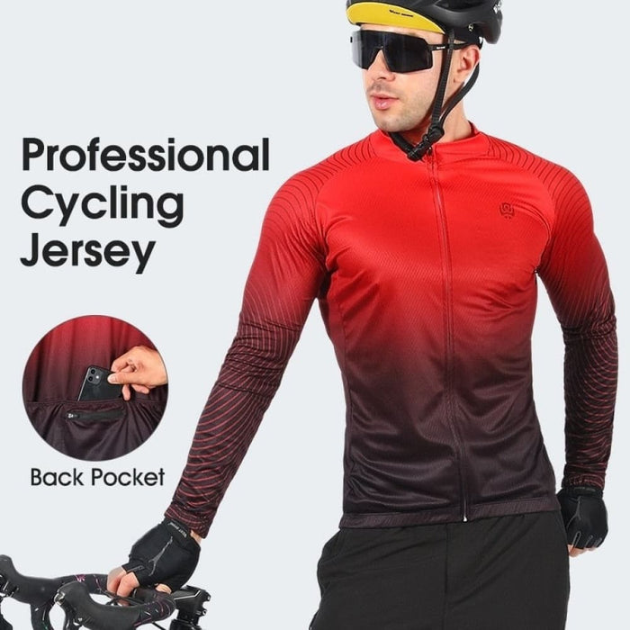 Long Sleeve Comfortable Full Zipper Cycling Tshirt