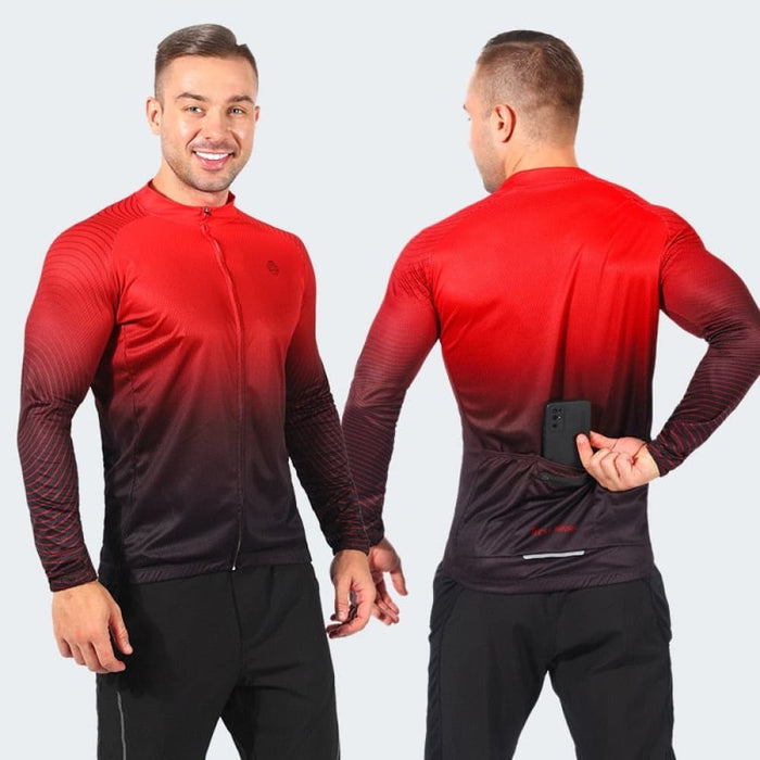 Long Sleeve Comfortable Full Zipper Cycling Tshirt