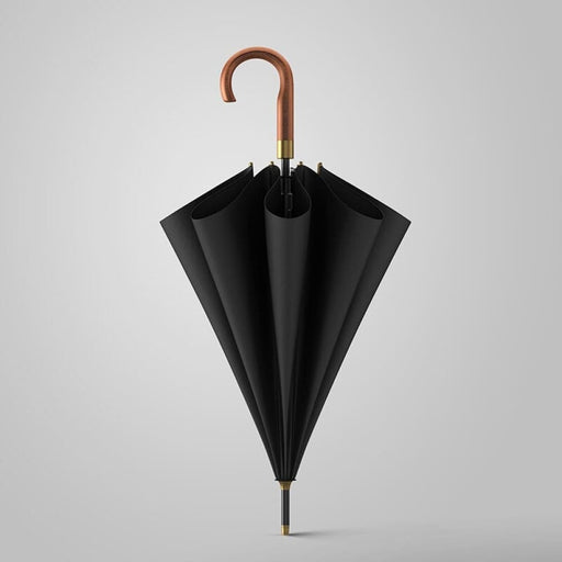 Long Wooden Handle 8k Windproof Large Umbrella