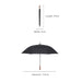 Long Wooden Handle Double Layer Umbrella