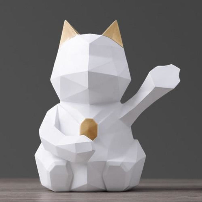 Lucky Cat Figurine Decorative Cute Piggy Bank For Children