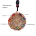 Luminous Orgonite Pendant Sri Yantra Necklace Chakra Healing