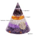 Luminous Orgonite Pyramid Amethystine With Copper Chakra