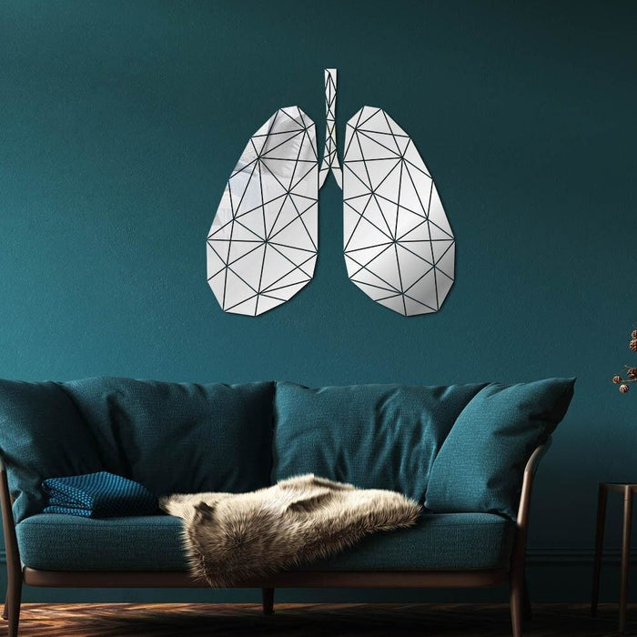 Lung Anatomy Acrylic Mirror Diy Stickers