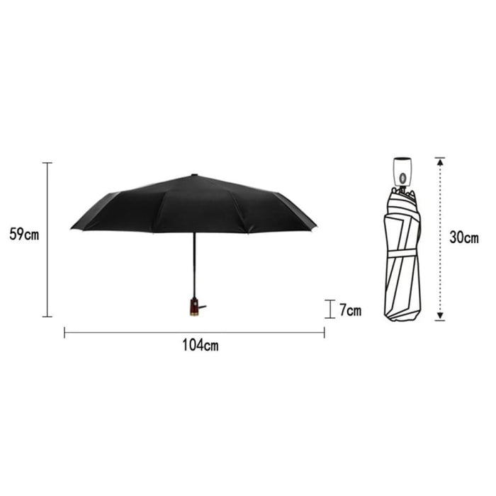 Luxury Wooden Handle 10k Windproof Automatic Umbrella
