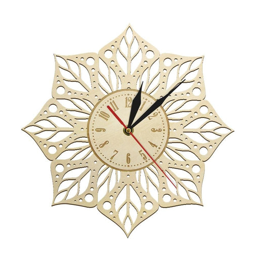 Mandala Flower Wood Wall Clock