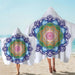Mandala Hooded Towel For Adults Floral Lotus Microfiber Bath